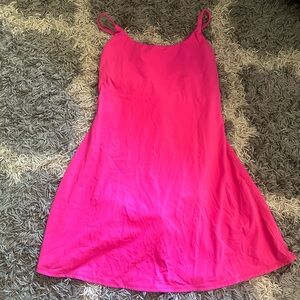 Hot Pink Halara Dress with built in shorts